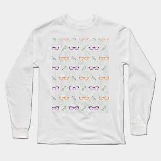 Glasses Pattern | 4 Colored Long Sleeve T-Shirt